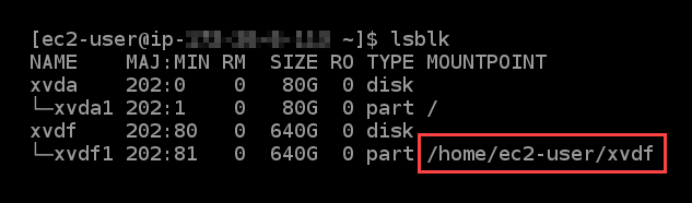 Dispositivos de armazenamento bloqueados anexados a uma instância do Linux ou Unix.