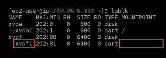 Dispositivos de armazenamento bloqueados anexados a uma instância do Linux ou Unix.