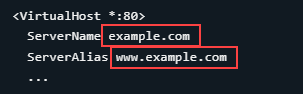 Arquivo de configuração de hosts virtuais do Apache