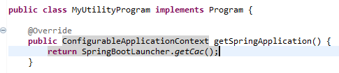 Implementando o getSpringApplication método.