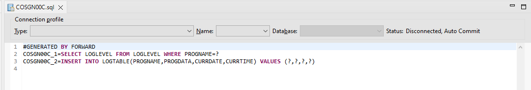 Exemplo de arquivo sql usado pelo programa modernizado.