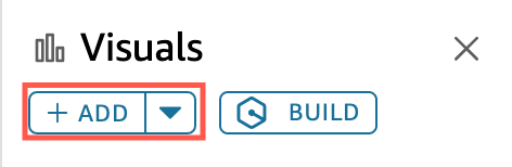 Add button with dropdown arrow and Build button in a user interface.