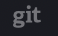 Dark button with white text displaying "git" in lowercase letters.