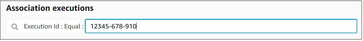 Filtrar a lista de execuções de associações do State Manager.