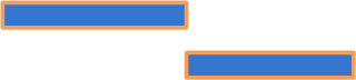 Blue rectangular shapes representing text or content placeholders.