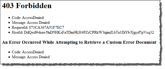 403 Forbidden (403 禁止錯誤) 訊息範例