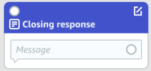 視覺對話構建器中的關閉塊